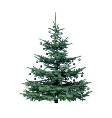 Weihnachtsbaum mit Silbernen Christbaumkugeln