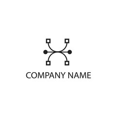 letter x creative logo illustration for company color design vector template