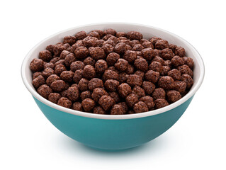Chocolate Corn balls isolated on white background