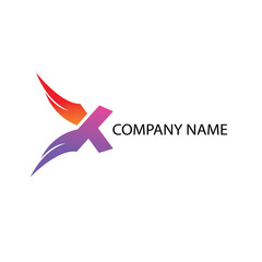 letter x creative logo illustration for company color design vector template