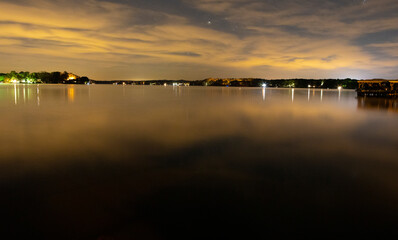 North Carolina lake at night