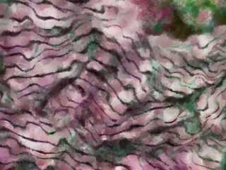 grey pink green abstract background with stripes pattern watercolor acrylic oil stylization