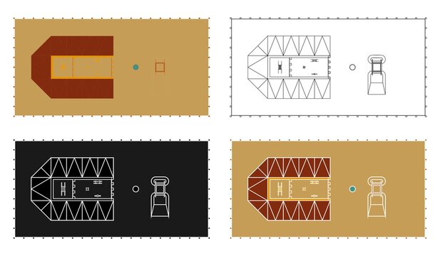 The Holy Tabernacle In Top View.