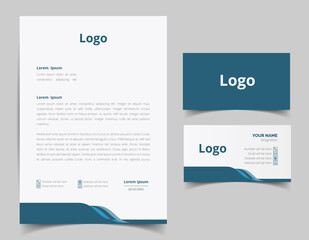 Letterhead and business card template design. Modern Creative & Clean business style with corporate pattern. letterhead design set. business card set. full vector file 