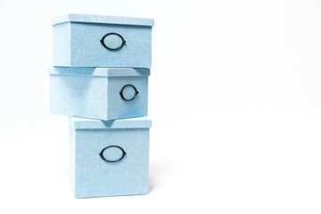 blue container boxes are on white background