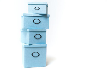 blue container boxes are on white background