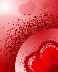 red heart background