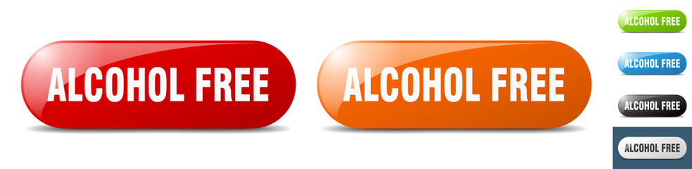 alcohol free button. key. sign. push button set