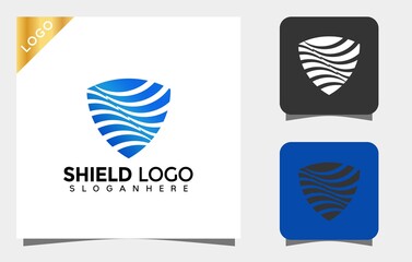 Abstract Shield logo designs vector Illustration