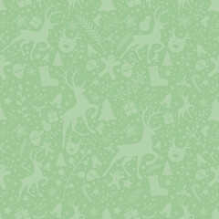 Christmas pattern with ornaments. Vector