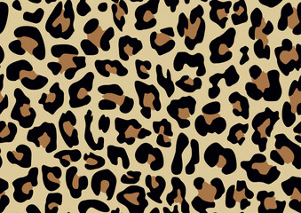
Leopard pattern vector seamless print trendy design. Cat skin.