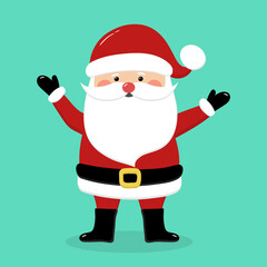 Fototapeta na wymiar Christmas decoration. Happy Santa Claus icon. Vector