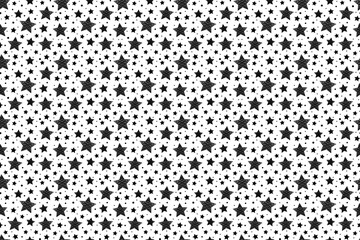 Seamless pattern with Christmas icons. Hand drawn stars. Vector