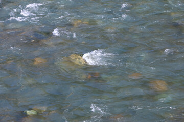 mountain river, ecological disaster shallowing of rivers