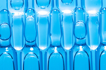 Medical background of ampule vials for injections