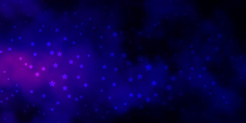 Obraz na płótnie Canvas Dark Pink, Blue vector layout with bright stars.