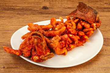 Chinese cuisine squirrel fish with sauce