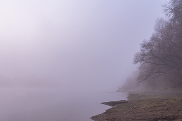 fog on the river