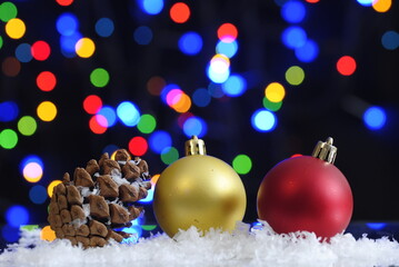 christmas background with balls