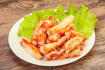 Natural luxury crab meat fillet