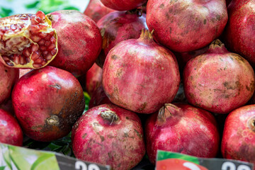 pomegranates on market