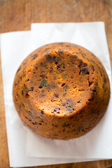 Christmas pudding. Irish boiled festive cake