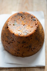 Christmas pudding. Irish boiled festive cake