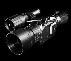 Scope used on a rifle at night