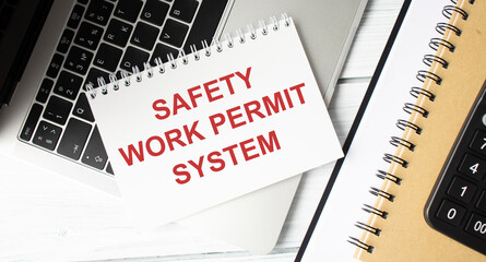 Safety at workplace focusing on Safety Work Permit System - business conceptual