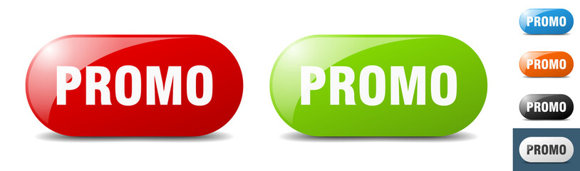 promo button. key. sign. push button set