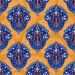 Ornamental ethnic art, patterned Indian, Turkish, Arabic, paisley. Hand drawn illustration. Tattoo, astrology, alchemy, boho and magic symbol. Original design in doodle style.