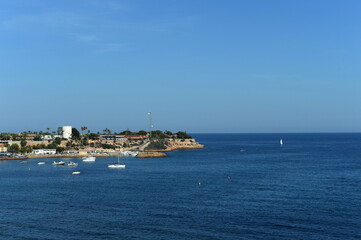 Costa Blanca. View of Cabo Roig in Orihuela Costa. Spain