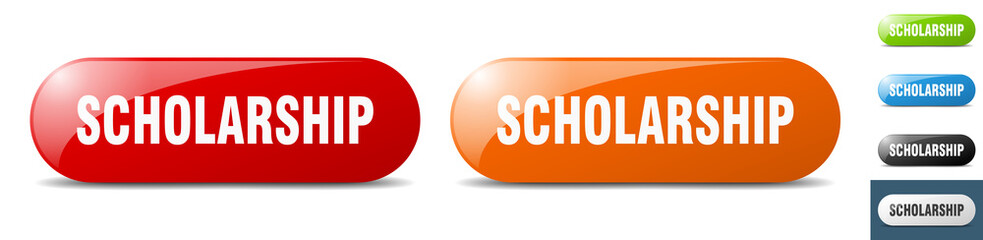 scholarship button. key. sign. push button set