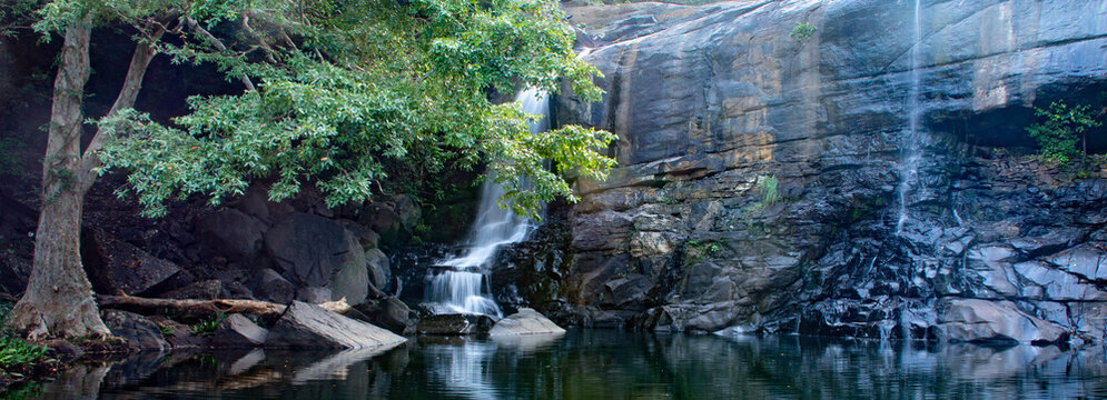 Sera Ella Waterfall In Riverston, Sri Lanka,situated In Matale District