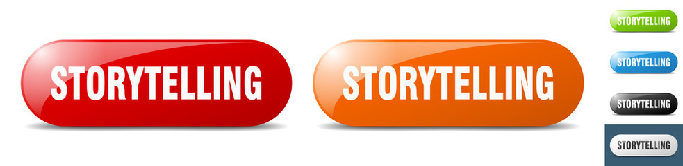 storytelling button. key. sign. push button set