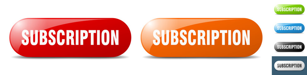 subscription button. key. sign. push button set