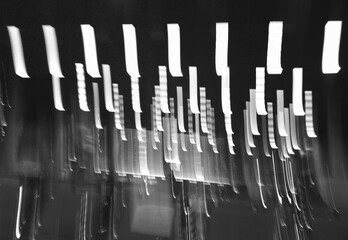 Black & white light trails abstract background
