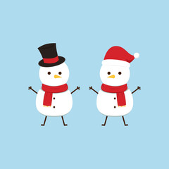 Snowman cartoon vector. Face mask.