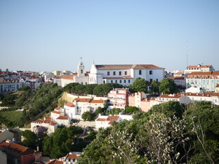view of the old town Lisbon