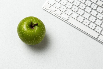 Lunch at work place healthy sandwich on work table