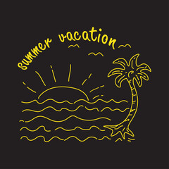graphic tee design. graphic tee, t-shirt design, summer graphic tee, tees, t-shirt, clothing, symbol, sign, graphic, design, nature, wave, sun, beach, coconut tree, vector, summer tee vector, summer 
