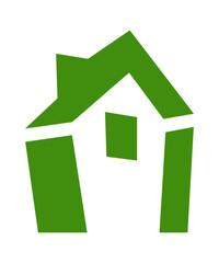 Green house icon