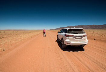 Fototapeta na wymiar Adventure in the desert, Namibian landscape