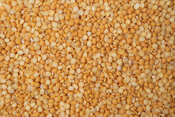 Uniform background of dried yellow peas
