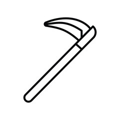 Scythe Farming Tool line icon