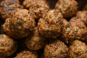 PILE OF INDIAN CHINESE DRY and crispy crispy GOBI MANCHURIAN BALLS