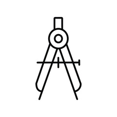 Compass to draw angles in class line icon