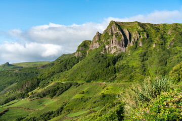 Obraz premium Bordoes Rock on Flores Island, Azores, Portugal, 