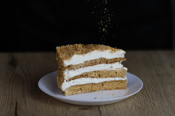 piece of cake on a plate