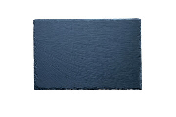 Slate rectangular flat plate isolated on white